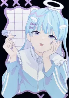 手描きイラスト　オリジナル　女の子　アナログ