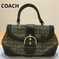 COACH コーチ ハンドバッグ ブラック シグネチャー