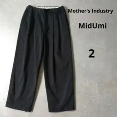MidUmi　イージーパンツ　タックワイドパンツ　ブラック　2size