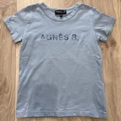 agnes b. 胸ロゴ刺繍Tシャツ