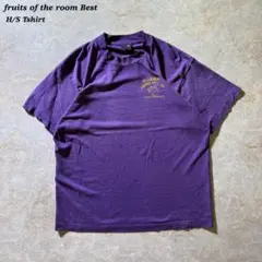 fruits of the room Best両面プリントTフェードパープル美品