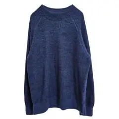 ユニクロ UNIQLO ミドルゲージ モックネックセーター 畔編み M