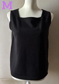 新品　未使用品　ノースリーブニット　M 黒