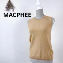 MACPHEE マカフィー レディース ノースリーブ キャメル ニット