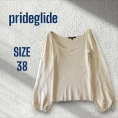 ＊プライドグライド＊ニット リブ ベージュ Mサイズ 38 トップス レディース