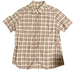 【本日限定価格】替えボタン付 半袖 チェック シャツ L 綿100%