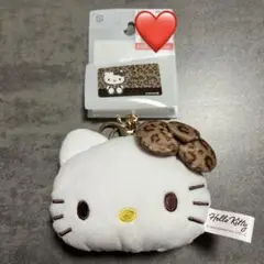 しまむら　サンリオ　ハローキティ　ヒョウ柄　マスコットチャーム①