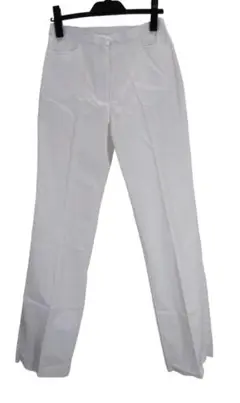 KJC0204◇ 新品 ナースパンツ 無地 替えボタン付 Mサイズ ホワイト