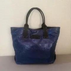 【美品】STEPHANE VERDINO トートバッグ ブルー 大容量 a4