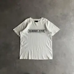 NUMBER NINE archive logo white tee y2k