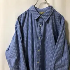 N-5178 SONOMA アメリカ古着 ビッグ ストライプ長袖シャツ 2XL