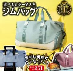 多機能4WAYジムバッグ 大容量25L ピンクパープル 撥水