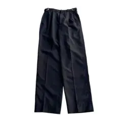 ビンテージスラックス 黒 2タックパンツ サイドライン 90s 80s ユーロ