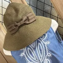 ❤️ ￼ THEORIA セオリア　リボン付きブラウン麦わら帽子❤️