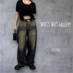 WHO'S WHO gallery スラッシュポケットブラストワイドデニム