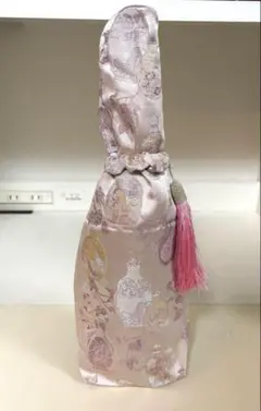 新品 ギフト用ボトルバッグ ピンク タッセル付き 上品ワイン袋