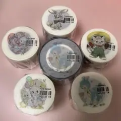 ［海外マスキングテープ］HELLO1# レトロアニマル 和紙5 PET1 セット