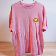 ピンク 半袖 Tシャツ 太陽グラフィク L〜L L相応