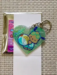ナイトパーティー トレーディンググリッターキーホルダー ポチャッコ
