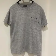 BUNKERSTUD バンカースタッド　染み込みプリントTシャツ　霜降りグレー