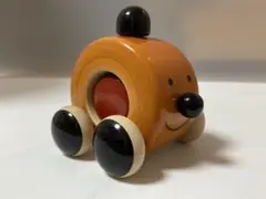 マヤオーガニック　モイー　木製犬型おもちゃ　押しクルマ