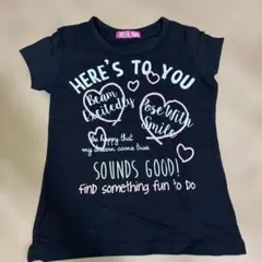 黒のプリントTシャツ 100%綿