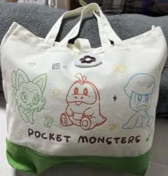 【未使用品】ポケモン トートバッグ ニャオハ ホゲータ クワッス柄