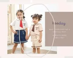 hooday セーラー襟 Tシャツ ショートパンツ 90 セットアップ
