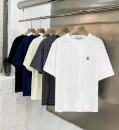 ホワイト Tシャツ ロゴ刺繍入りs