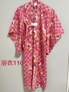 浴衣 110サイズ 花柄と帯セット