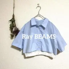 RayBEAMS レイビームス クロップド丈 ショート丈 水色 シャツ