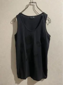 ヨウジヤマモト　黒　タンクトップ　サイズ2 ヨウジヤマモト 黒 タンクトップ サイズ2 トップス