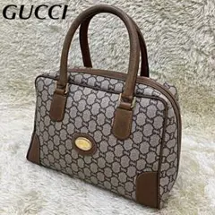 【OLD GUCCI】ハンドバッグ PVC ブラウン GGスプリーム