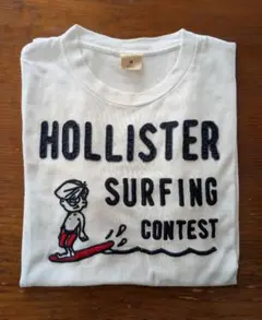 ホリスター メンズTシャツM サーフライディング ワクサー君 刺繍アップリケ