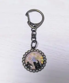 【最終値下げ】【1週間後処分】 黒猫親子キーホルダー