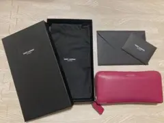 サンローラン ピンク長財布