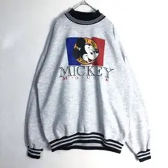 3650　ミッキー　ディズニー　長袖　スウェット　グレー
