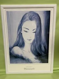 鶴田一郎 「まなざし」 ポスター サイン付き 値下げ】鶴田一郎 まなざし ポスター 美人画 人物画 アートポスター