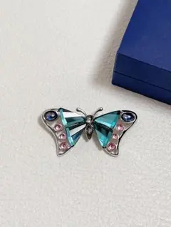 【未使用品】Swarovski スワロフスキー バタフライ 蝶々 ブローチ