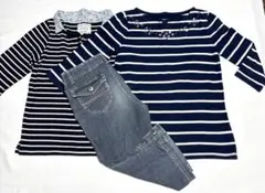 130㎝ 3点セット　トップス　ハーフジーンズ　GAP ikka エル