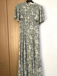 dazzlin ダズリン 鈴木愛理 ワンピース 花柄ワンピース グリーン