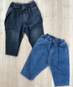 デニムパンツ シルエットパンツ２本セット