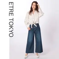 美品✨エトレトーキョー ETRE TOKYO タイプライターリボンシャツ