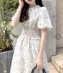 OLIVE des OLIVE ピンタックバックリボンワンピース