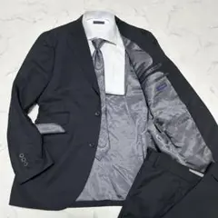 美品　ディファレンス　difference セットアップスーツ　チャコールグレー