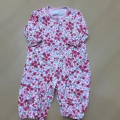 ミキハウス花柄ロンパース50-60