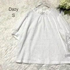 ［美品］デイジー　カットソー　レース　Ｓ　半袖　シアー　白　シースルー