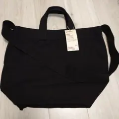 無印 2WAYトートバッグ 21L 帆布 ブラック MUJI 新品タグ付き 黒