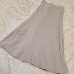 adapt retailing ロング フレアスカート ベージュ【L】