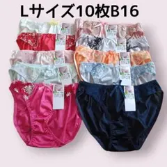 Lサイズ　ショーツ10枚セットB16　レディース　パンツ　 トリコットショーツ